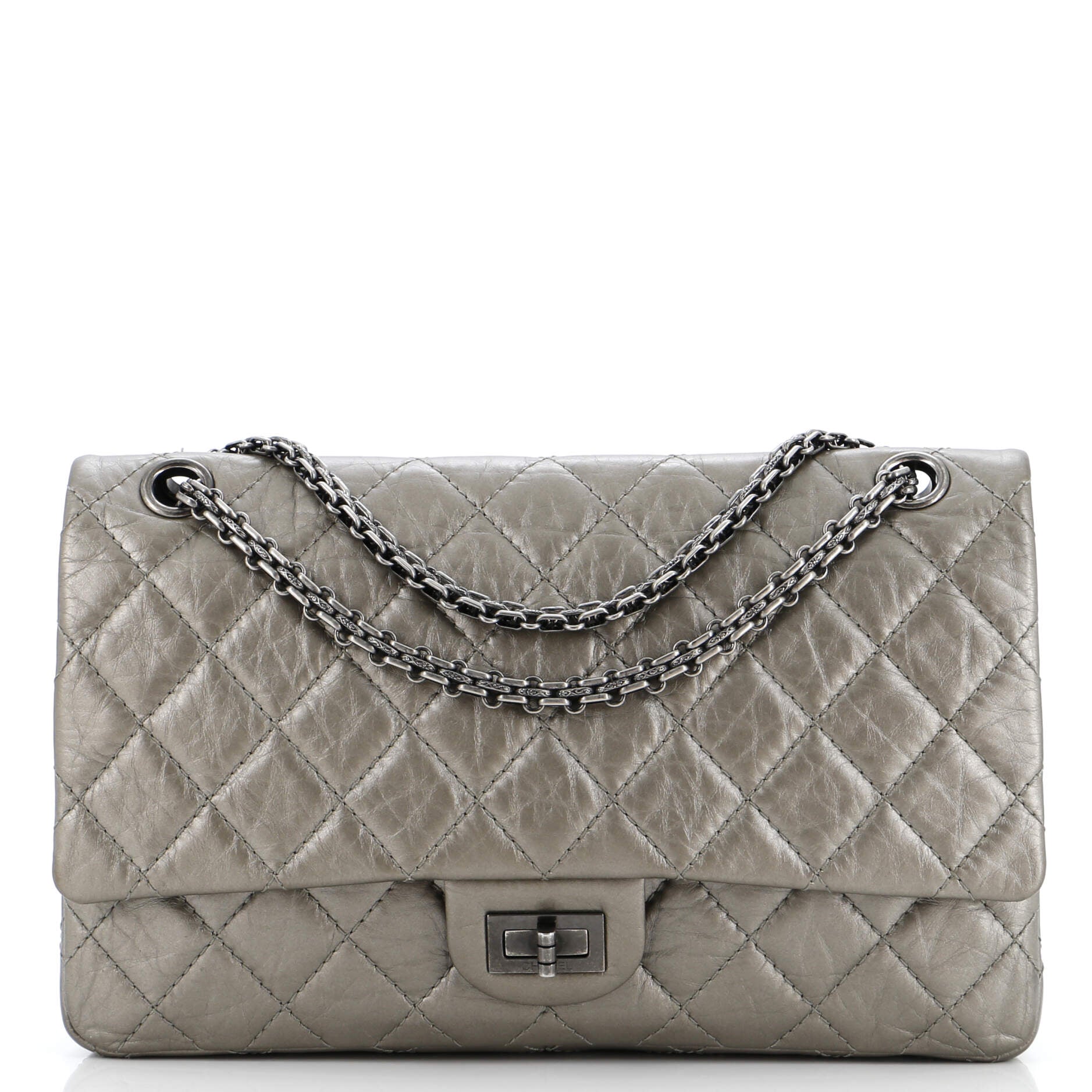 CHANEL Reissue 2.55 Flap Bag Quilted Metallic Aged Calfskin 226