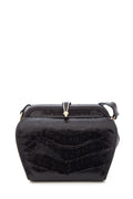 Neiman Marcus Black Croc Crossbod