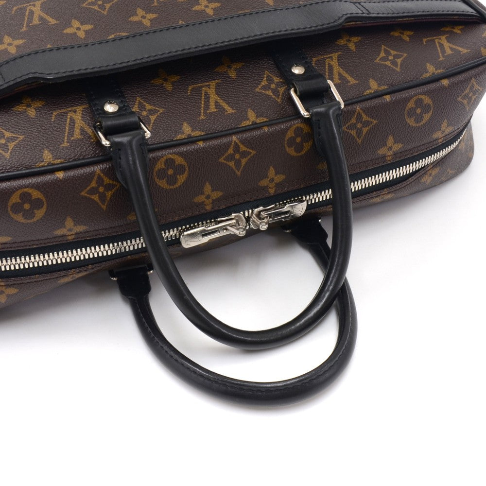 Louis Vuitto Porte-Documents Voyage GM Monogram Macassar Canvas Briefcase Bag