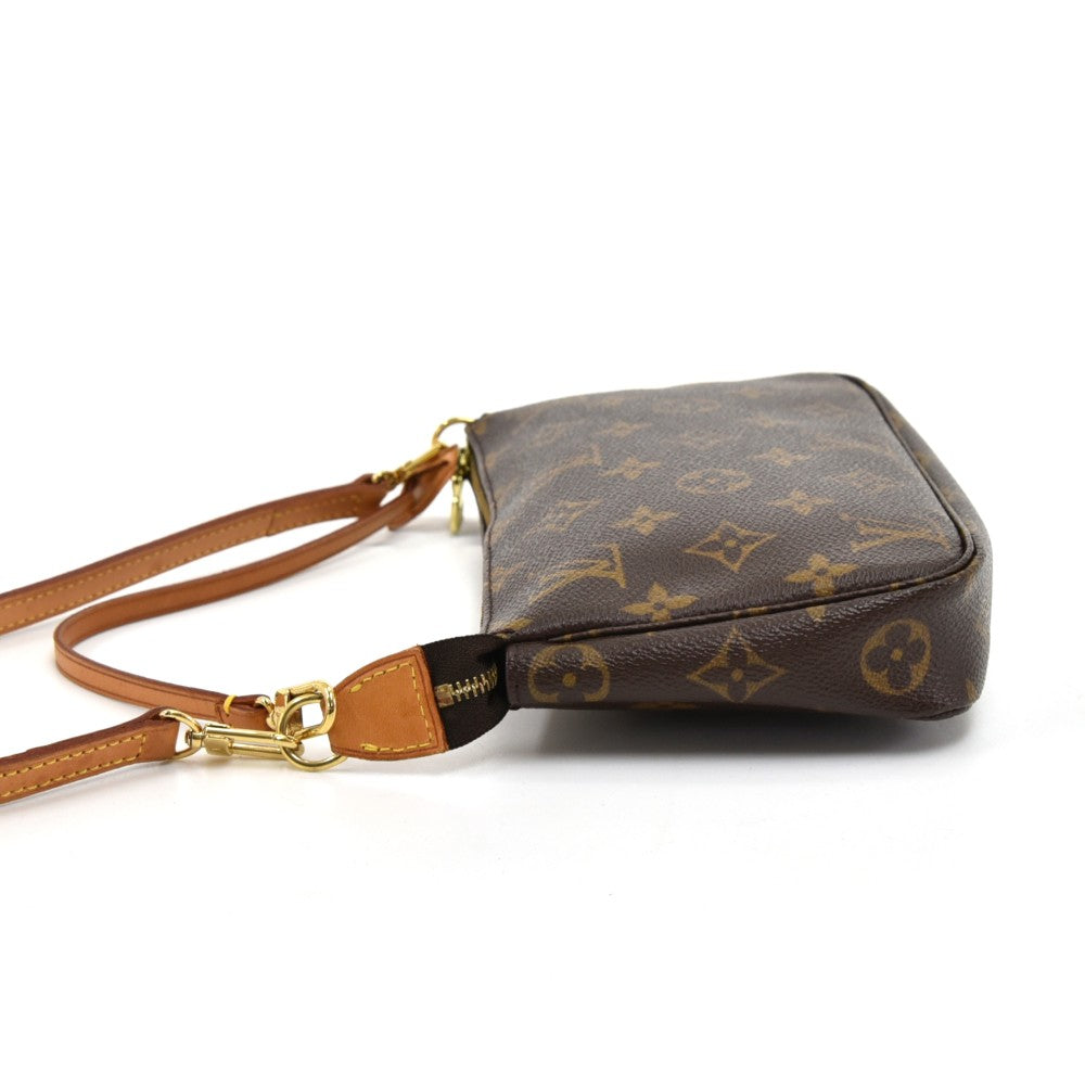 Louis Vuitto Pochette Accessoires Monogram Canvas Bag with Strap