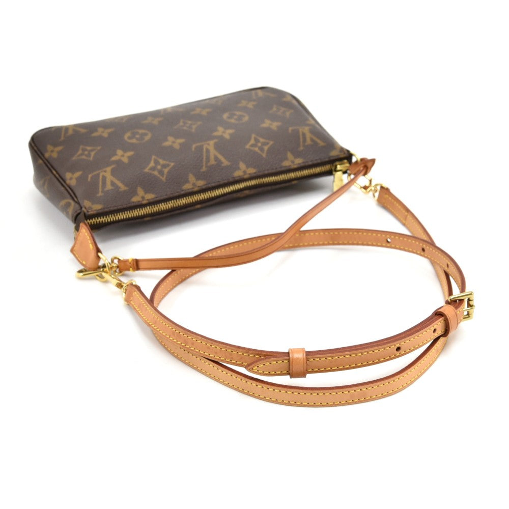 Louis Vuitto Pochette Accessoires Monogram Canvas Bag with Strap