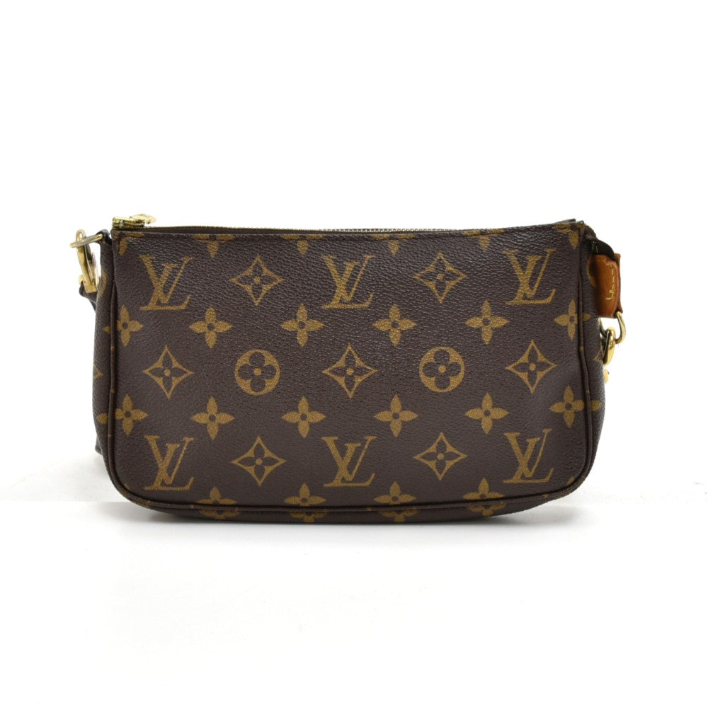 Louis Vuitto Pochette Accessoires Monogram Canvas Bag with Canvas Strap