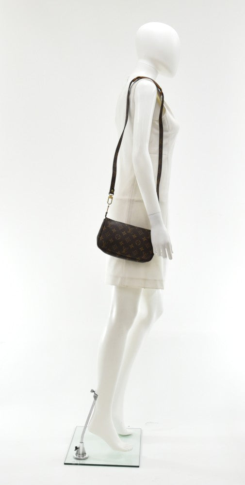 Louis Vuitto Pochette Accessoires Monogram Canvas Bag with Canvas Strap