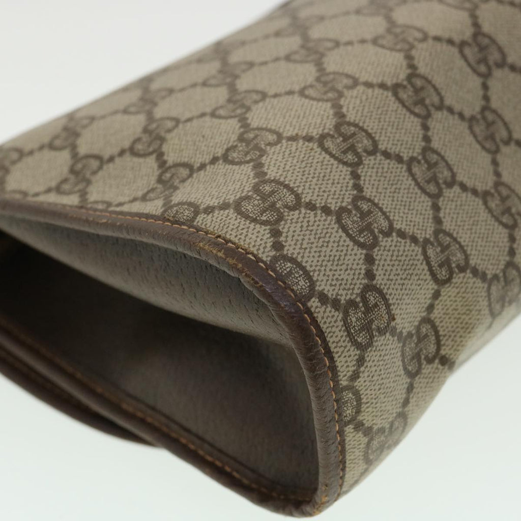 GUCCI GG Canvas Web Sherry Line Clutch Bag Beige Red Green 15601031 32362