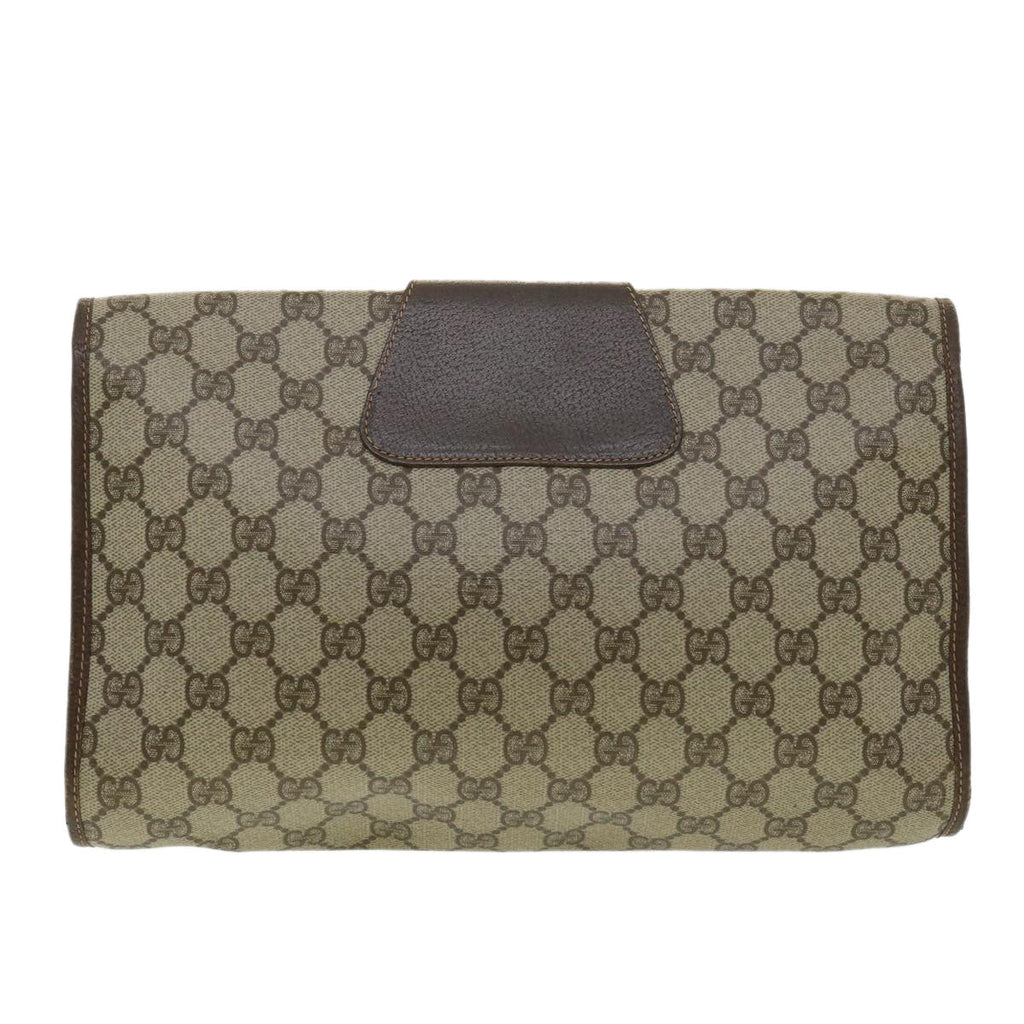 GUCCI GG Canvas Web Sherry Line Clutch Bag Beige Red Green 15601031 32362