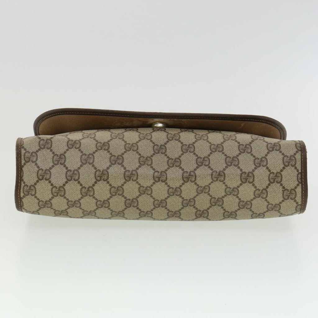 GUCCI GG Canvas Web Sherry Line Clutch Bag Beige Red Green 15601031 32362