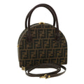 FENDI Zucca Canvas Hand Bag 2way Brown Black 32444A