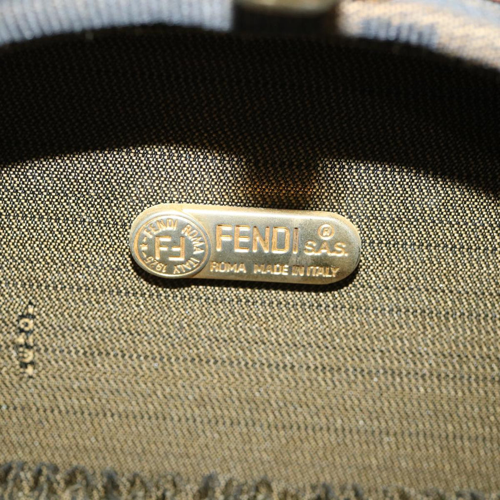 FENDI Zucca Canvas Hand Bag 2way Brown Black 32444A