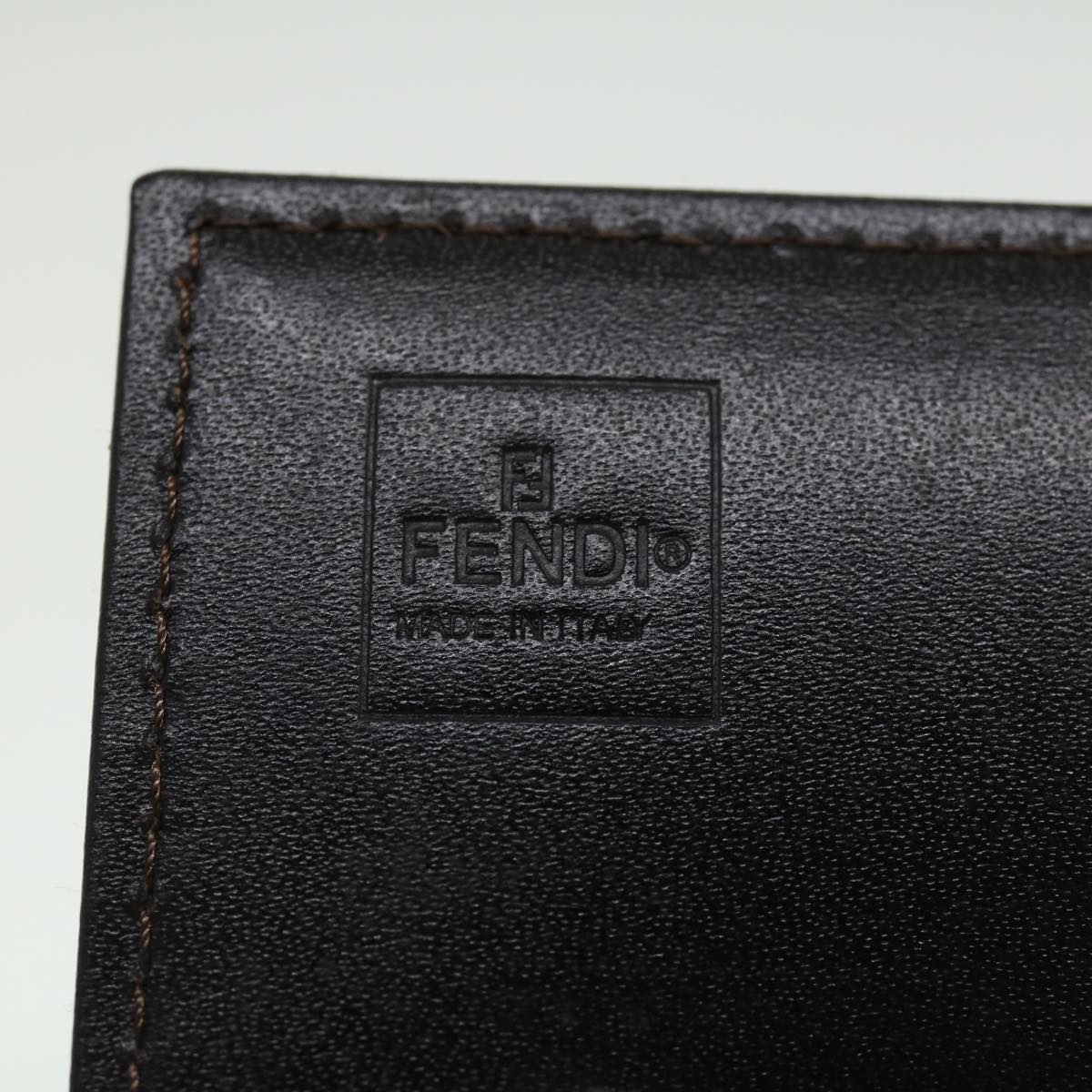 FENDI Zucca Canvas Long Wallet Brown Black 32462