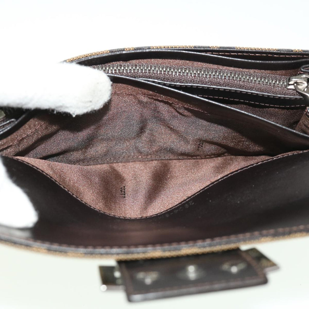 FENDI Zucca Canvas Long Wallet Brown Black 32462