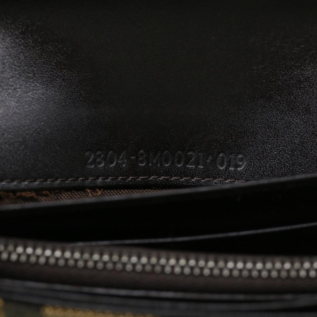 FENDI Zucca Canvas Long Wallet Brown Black 32462