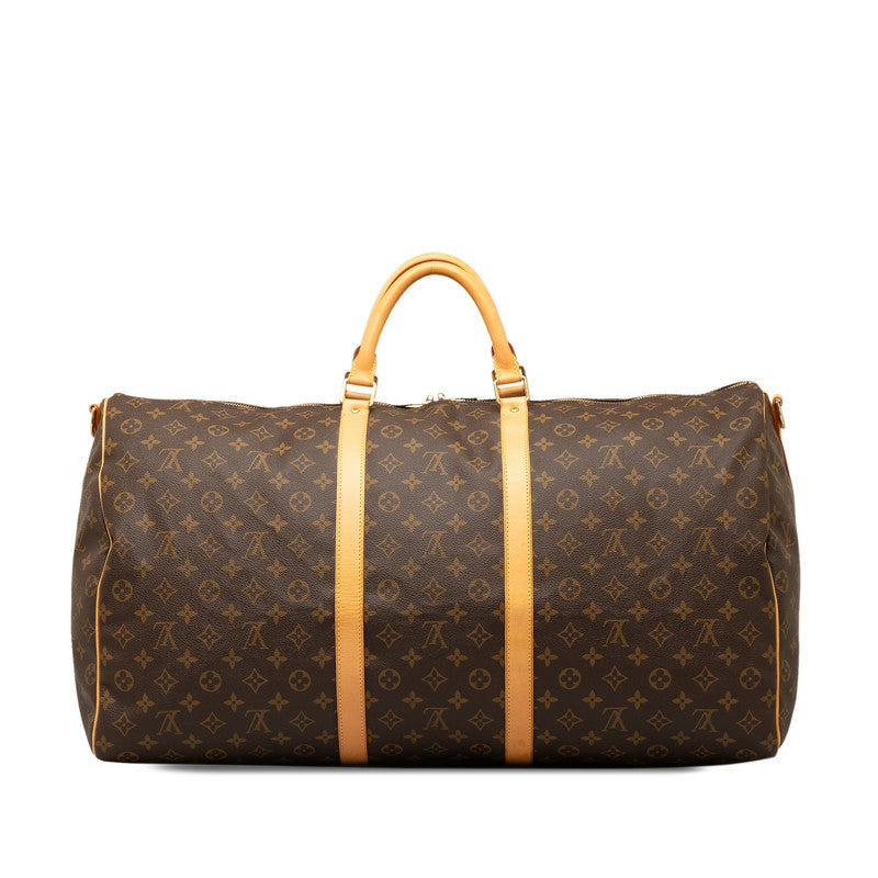 Louis Vuitton Monogram Keepall Bandouliere 60 Boston Bag Shower Bag 2WAY M41412 Brown PVC Leather  Louis Vuitton