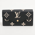 Louis Vuitton Bi-Color Monogram Implant Portefolio Sarah M80496 Noneir Long   Wallet