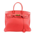 HermÃƒÆ’Ã‚Â¨s Birkin 35 Rose Jaipur Bag PHW