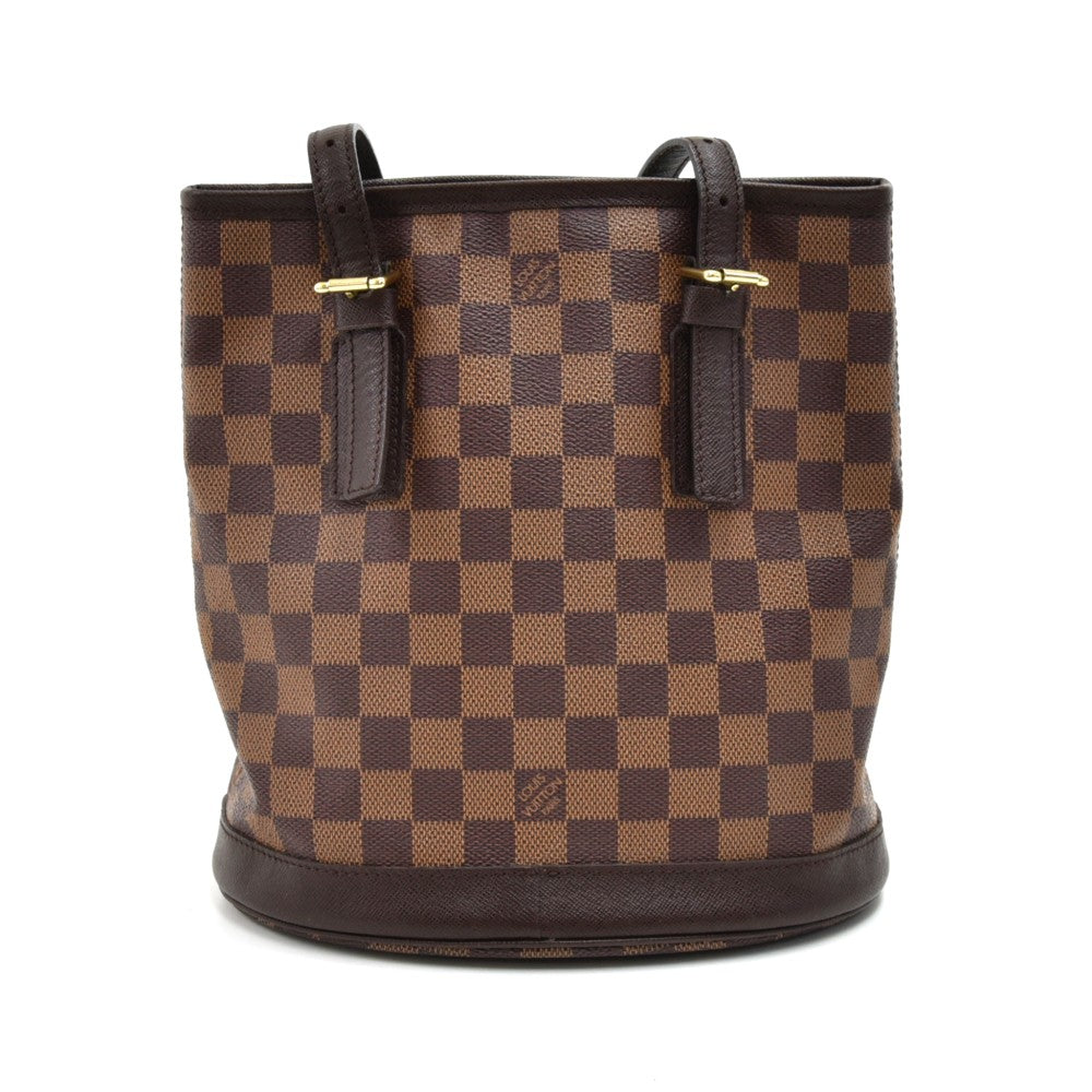 Louis Vuitto Marais Damier Ebene Canvas Bucket Bag