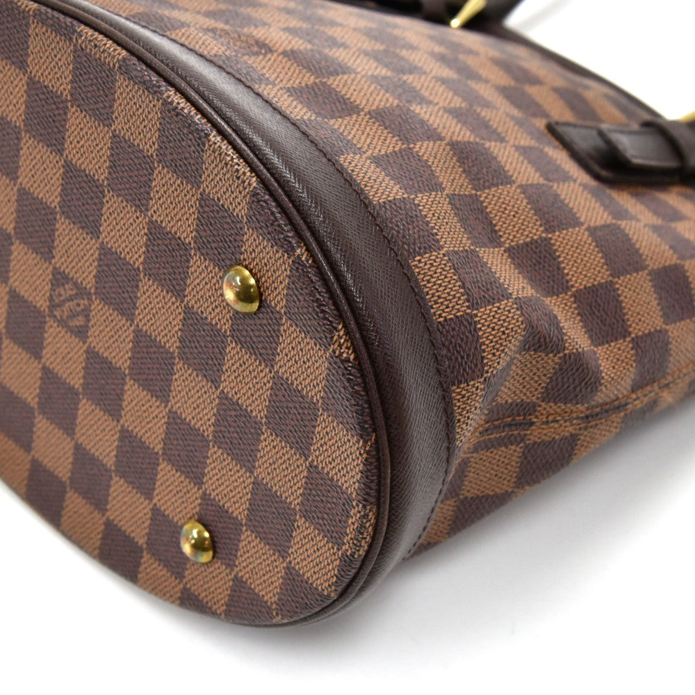 Louis Vuitto Marais Damier Ebene Canvas Bucket Bag