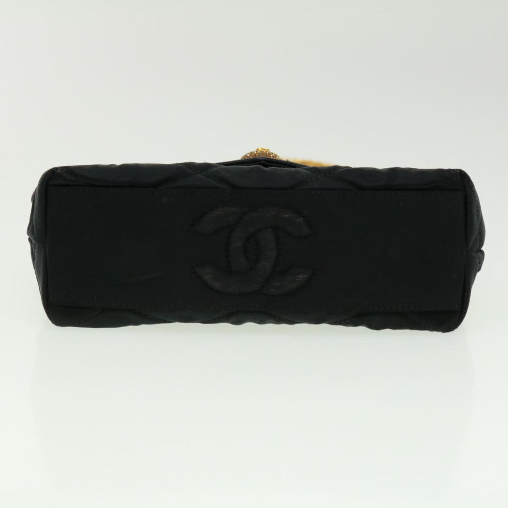 CHANEL Matelasse Chain stone Shoulder Bag Black CC 32695A