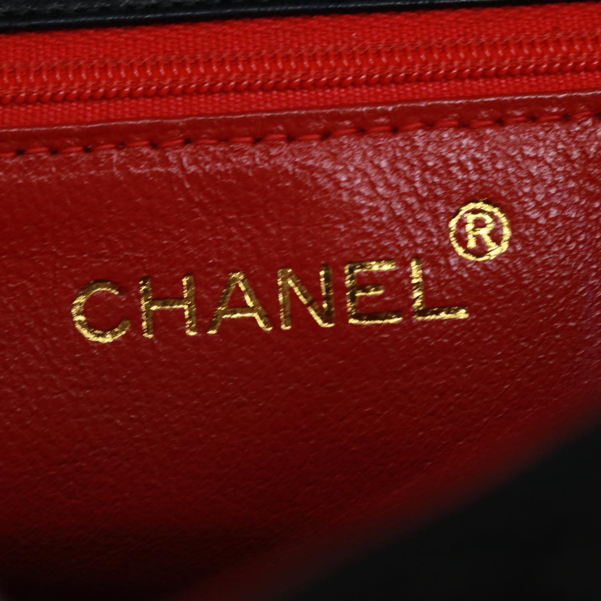 CHANEL Matelasse Chain stone Shoulder Bag Black CC 32695A