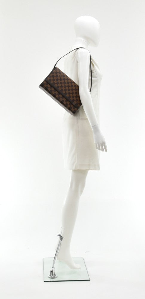 Louis Vuitto Tribeca Long Damier Ebene Canvas Bag