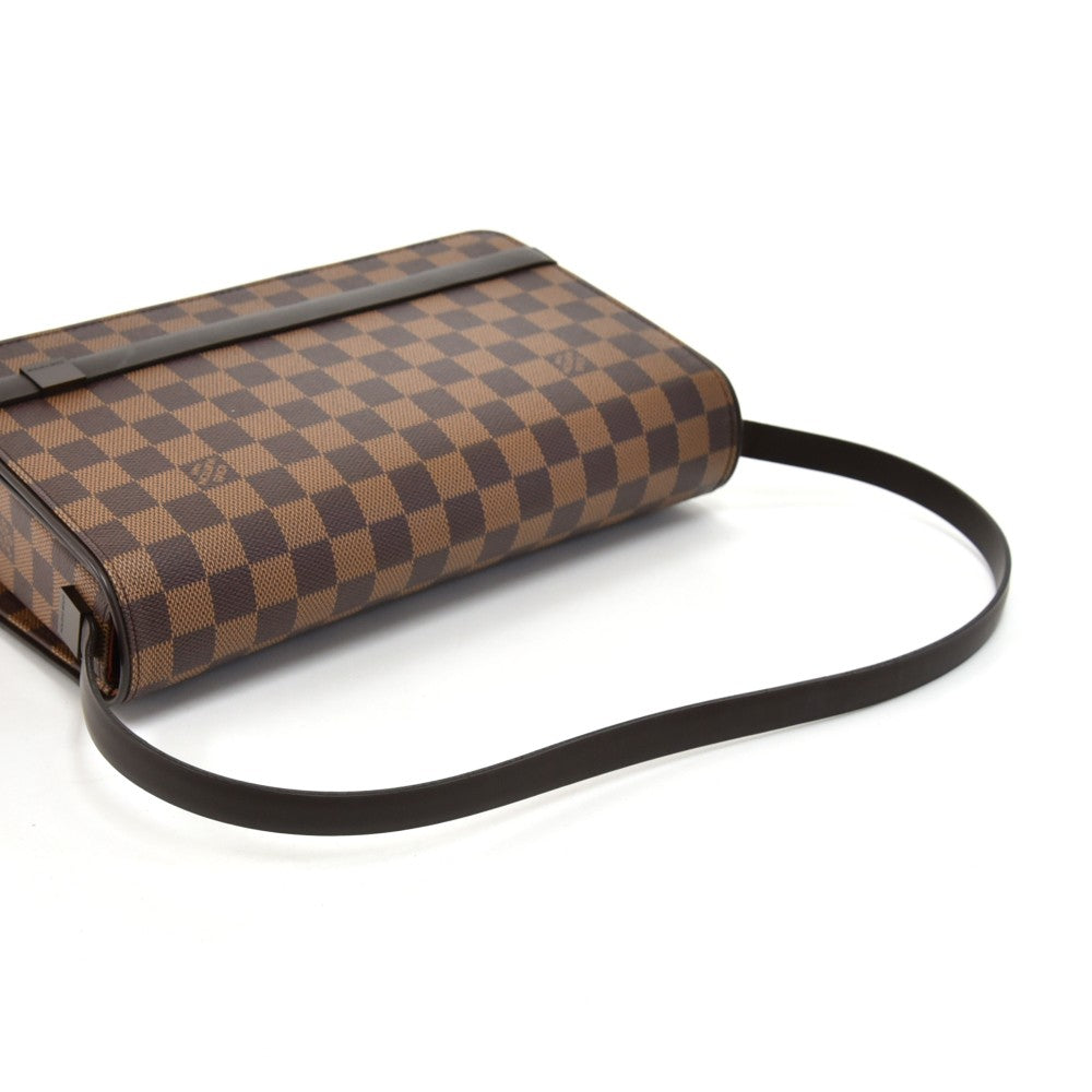 Louis Vuitto Tribeca Long Damier Ebene Canvas Bag