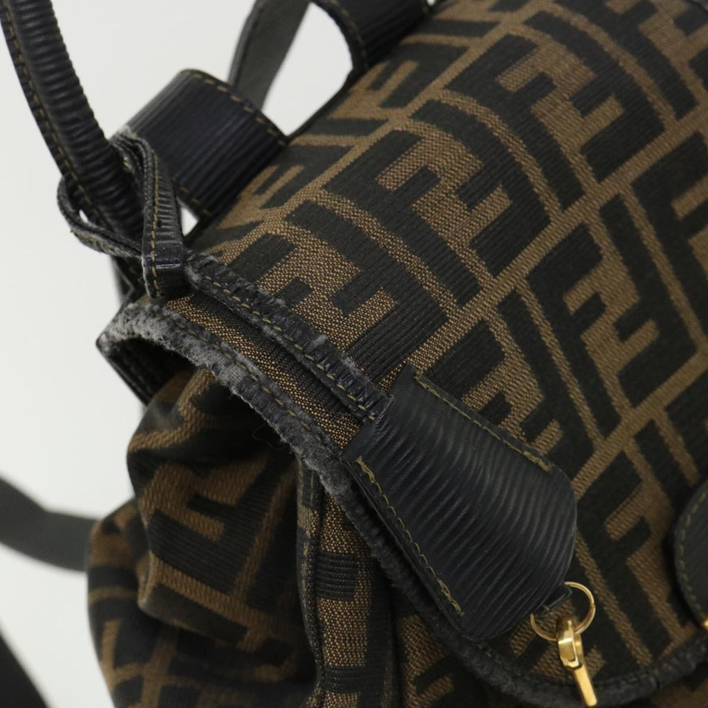 FENDI Zucca Canvas Backpack Brown 32905