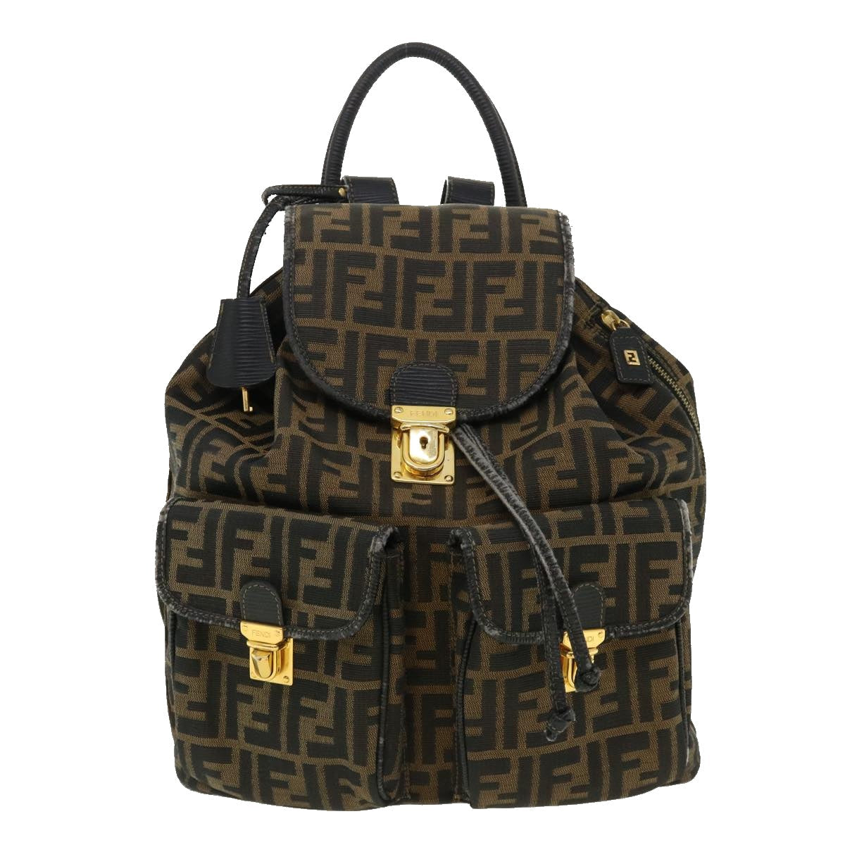 FENDI Zucca Canvas Backpack Brown 32905