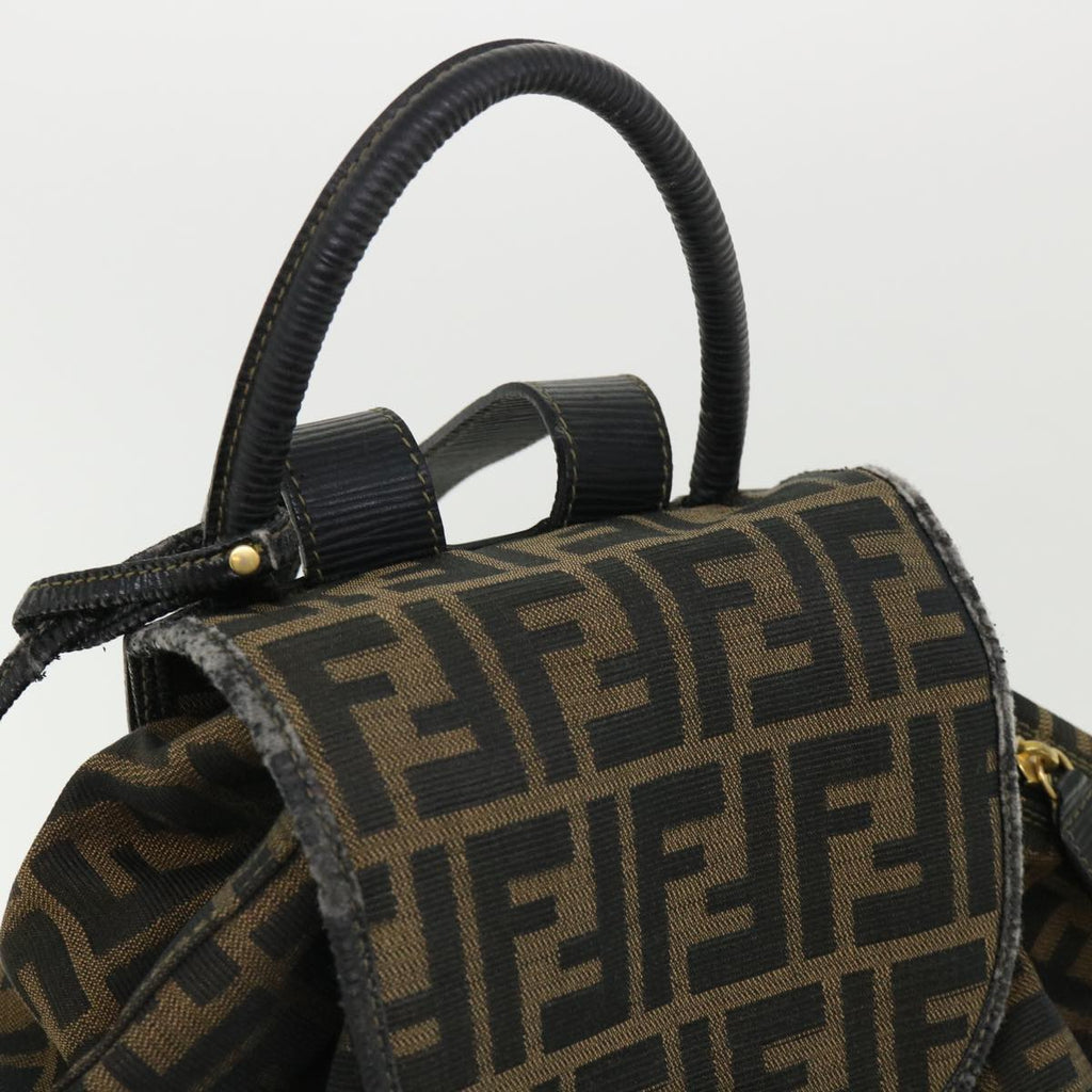 FENDI Zucca Canvas Backpack Brown 32905