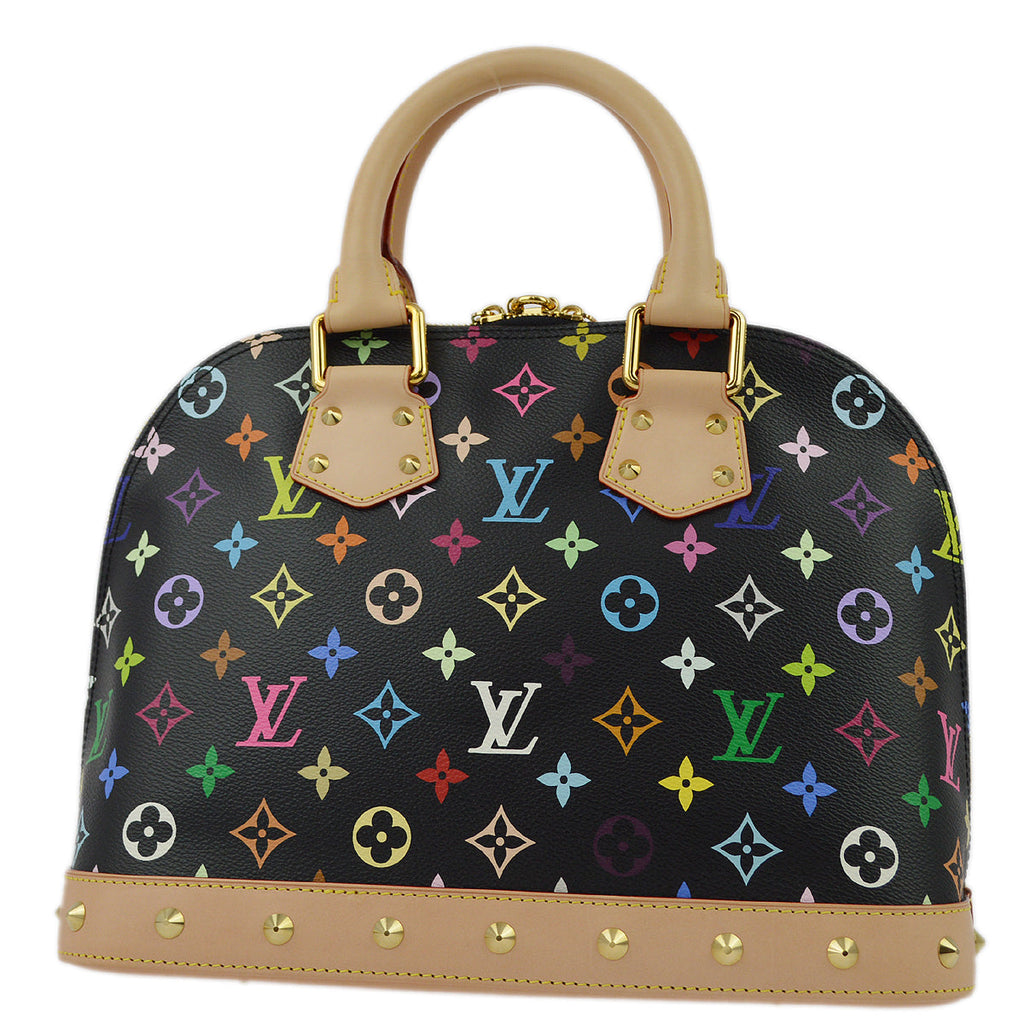 Louis Vuitton 2011 Black Monogram Multicolor Alma PM M40444