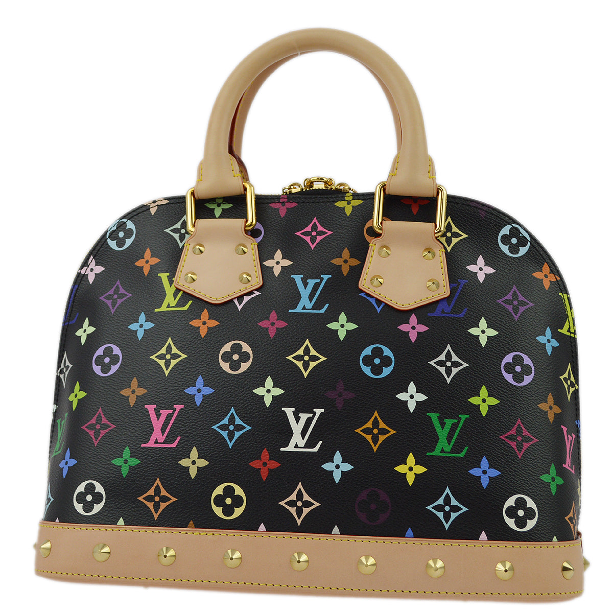 Louis Vuitton 2011 Black Monogram Multicolor Alma PM M40444
