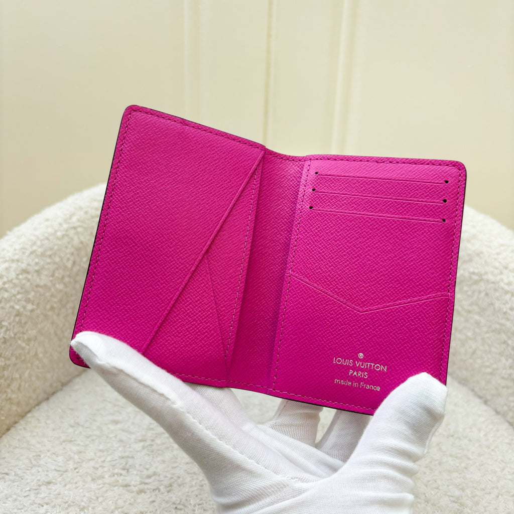 LV Pocket Organizer Taigarama in Fuchsia Pink Monogram Canvas
