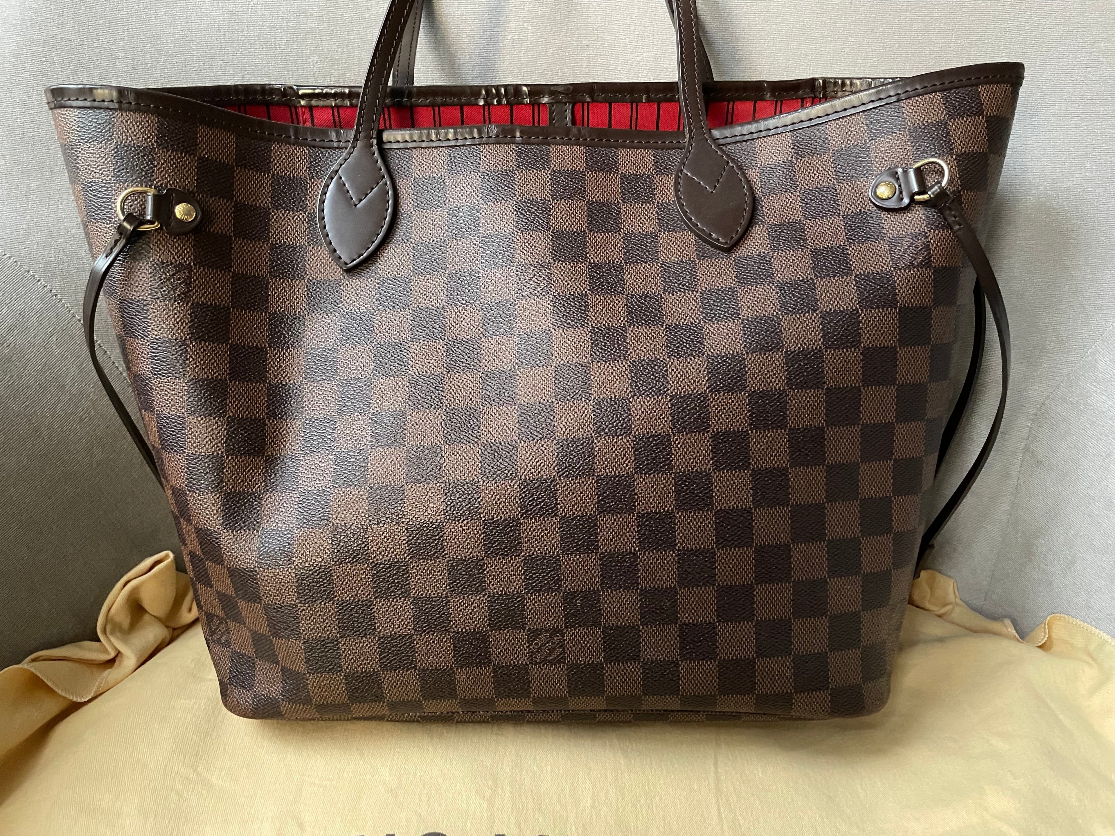 Louis Vuitton Neverfull MM Damier Ebene Cherry Interior (RRP £1,410)