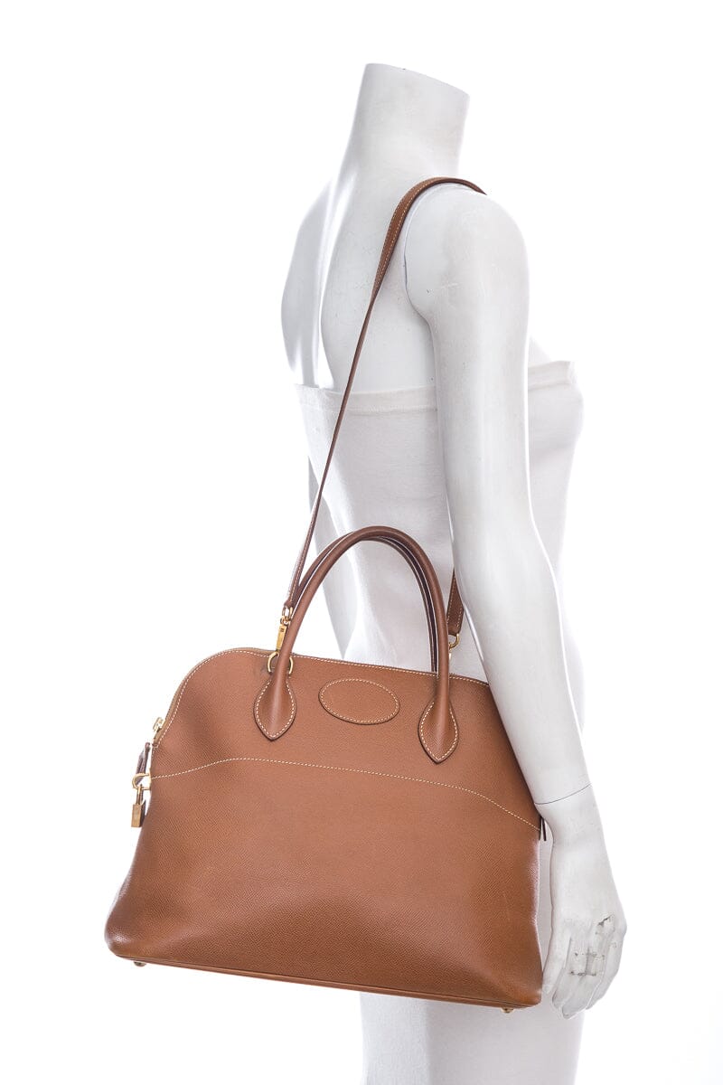 HermÃƒÆ’Ã‚Â¨s Brown Bolide 35cm Handbag