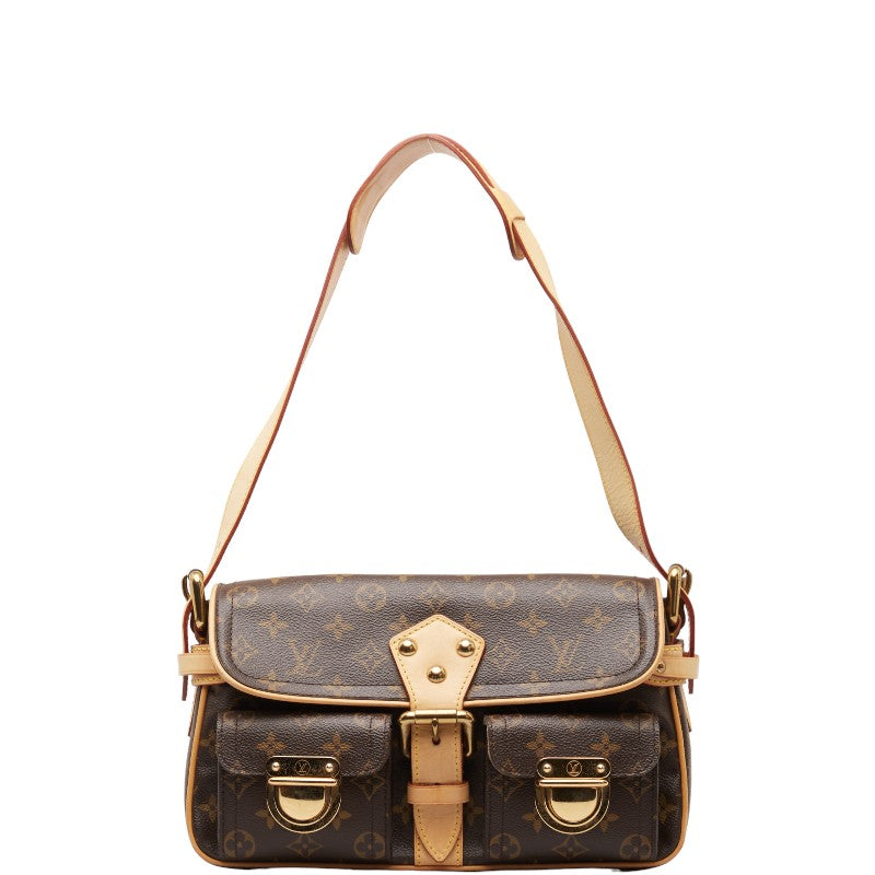 Louis Vuitton Monogram Hudson PM Handbag M40027 Brown PVC Leather  Louis Vuitton