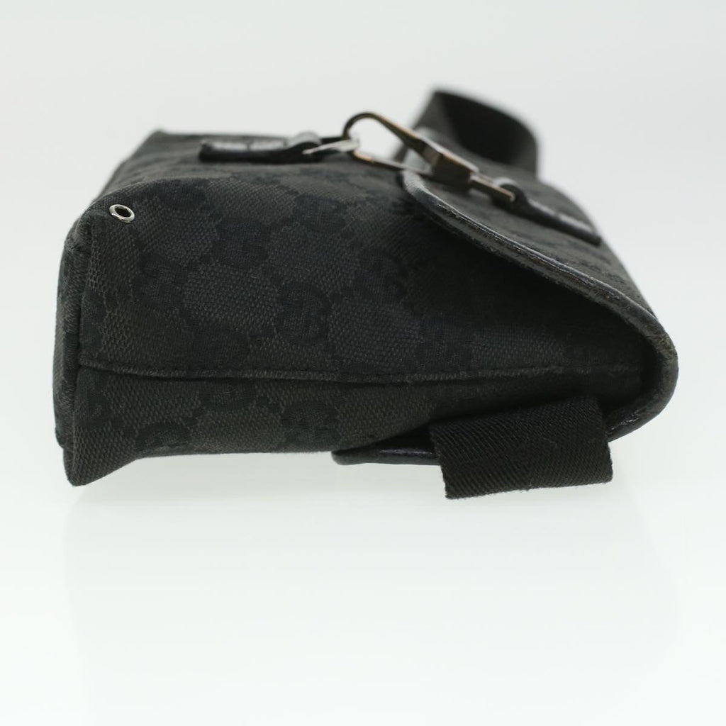 GUCCI GG Canvas Bum Bag Waist Bag Black 92543 33124