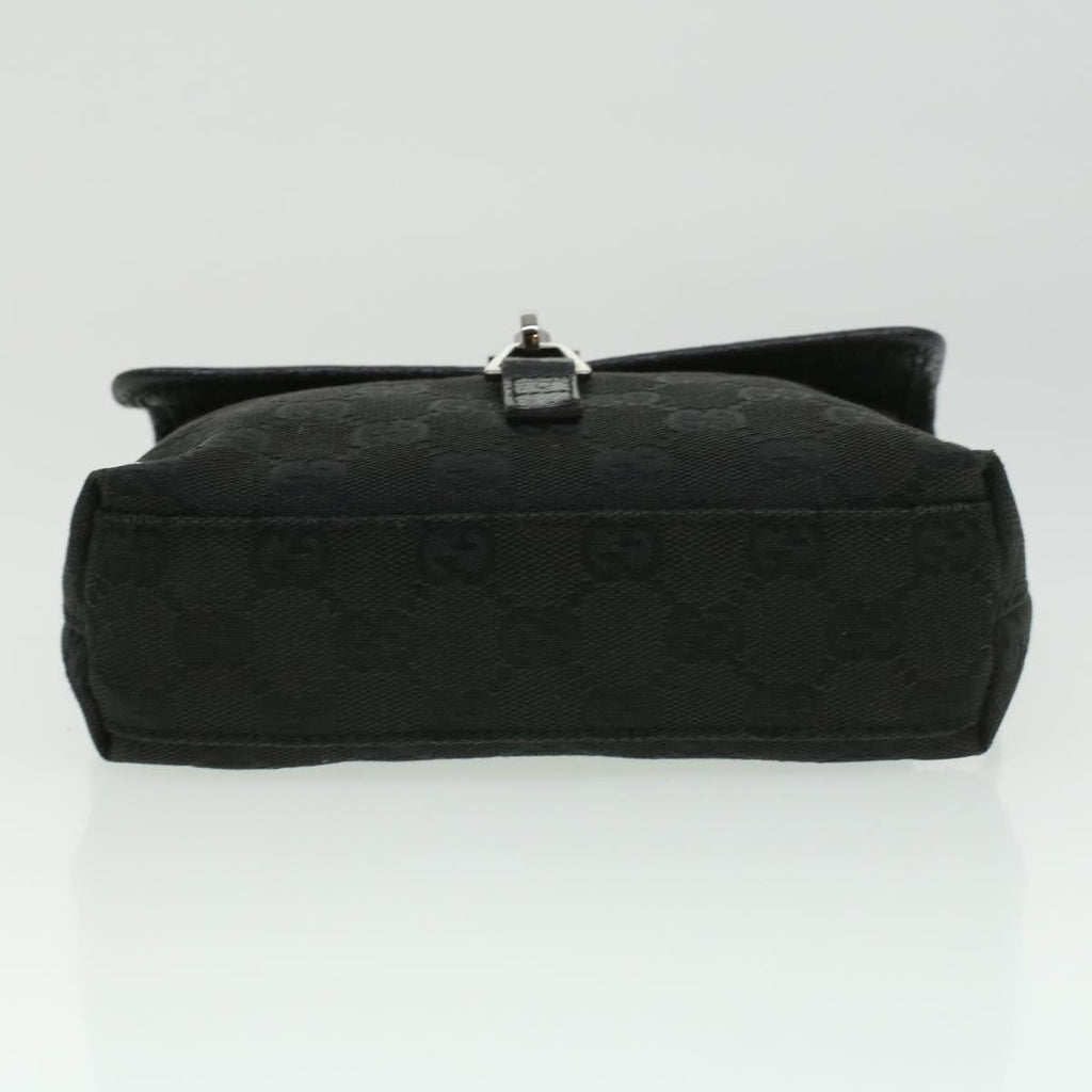 GUCCI GG Canvas Bum Bag Waist Bag Black 92543 33124