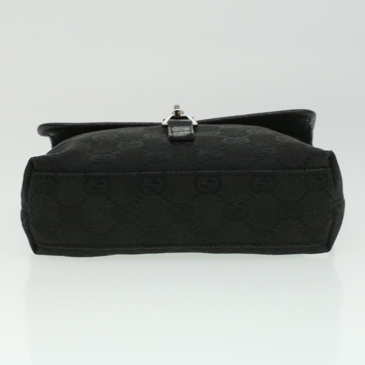 GUCCI GG Canvas Bum Bag Waist Bag Black 92543 33124