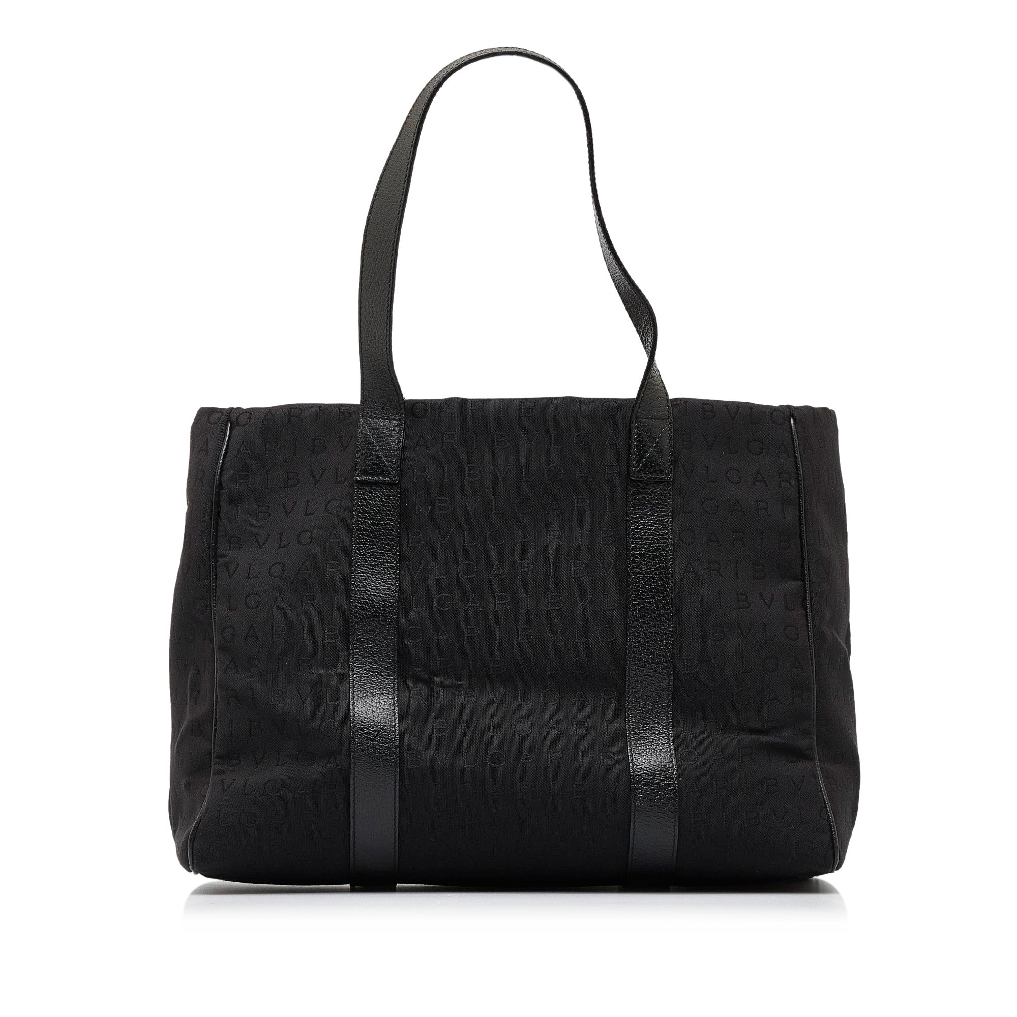Black Bvlgari Logomania Tote Bag