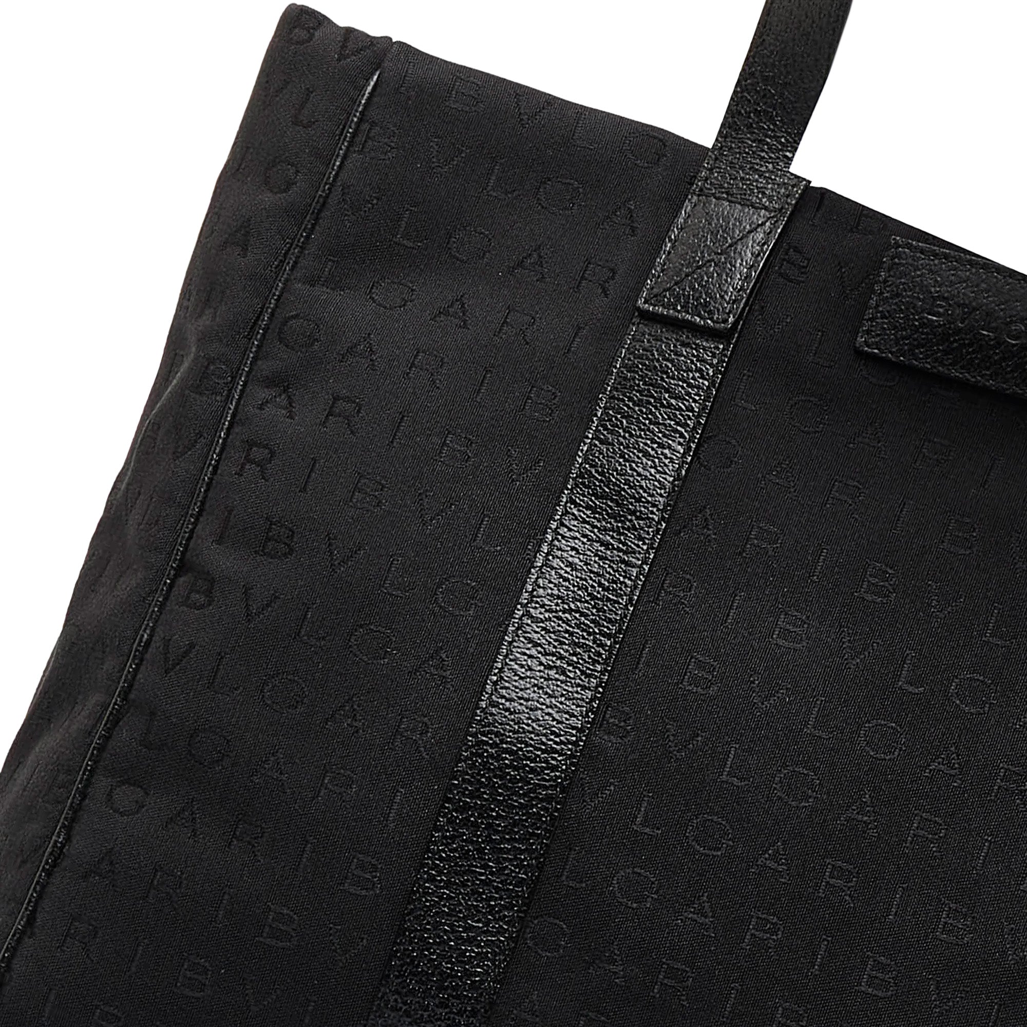 Black Bvlgari Logomania Tote Bag