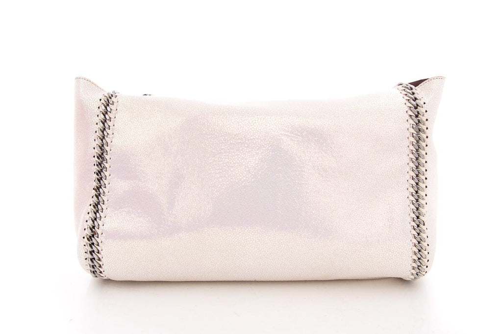 Stella McCartney White Iridescent Shaggy Deer Falabella Tote