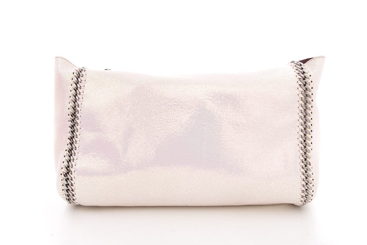 Stella McCartney White Iridescent Shaggy Deer Falabella Tote