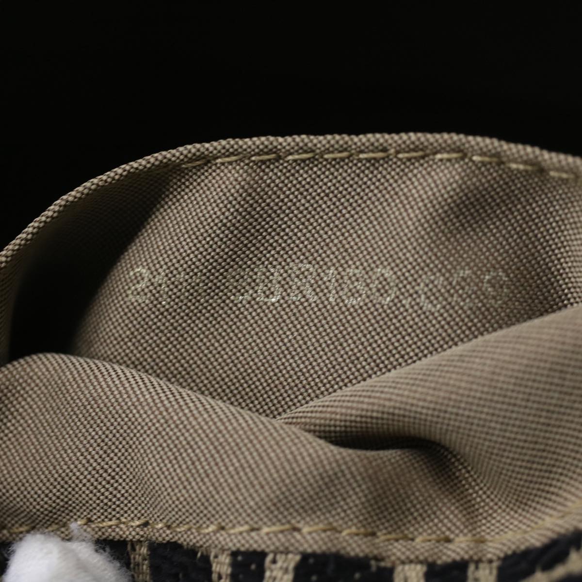 FENDI Zucchino Canvas Shoulder Bag Black 33163