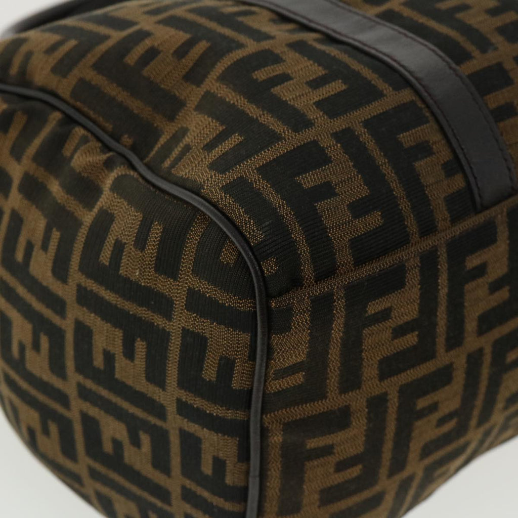 FENDI Zucca Canvas Hand Bag 2way Brown Black 33206