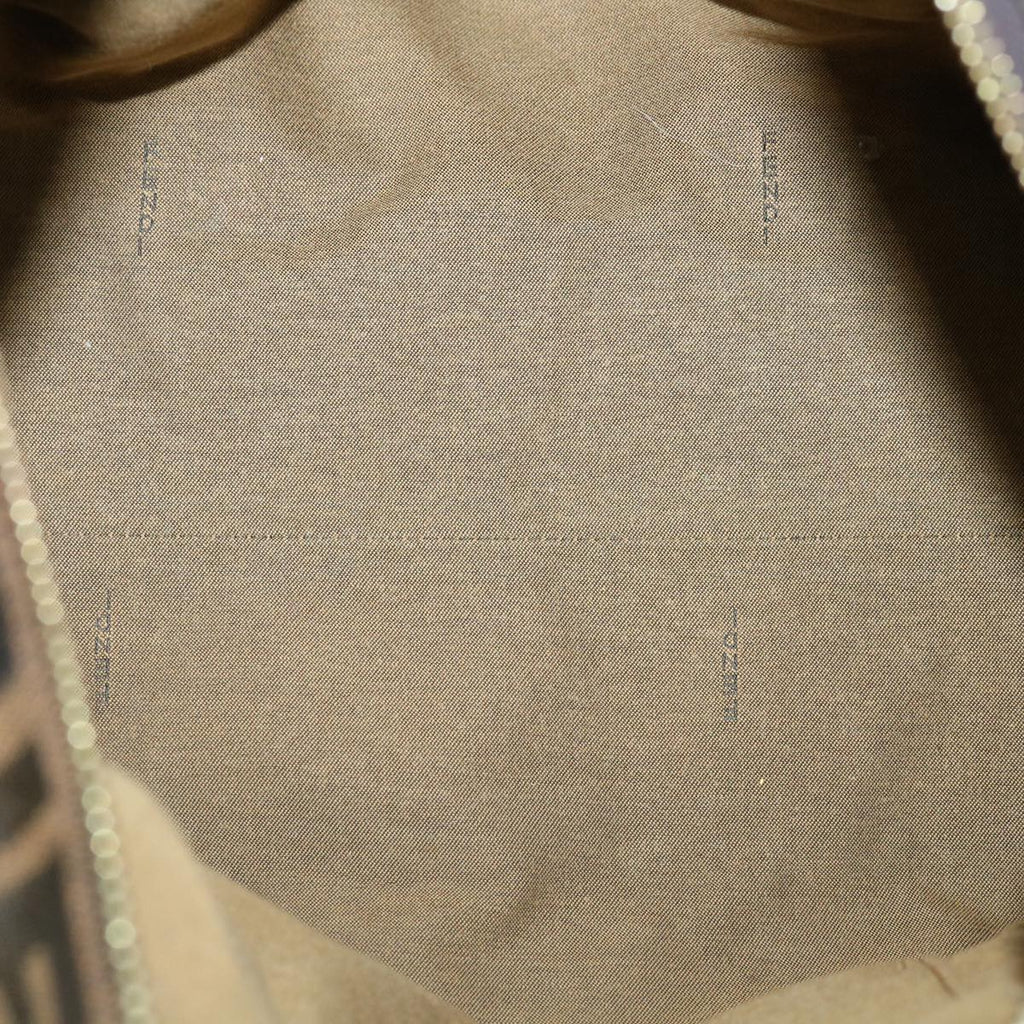 FENDI Zucca Canvas Hand Bag 2way Brown Black 33206