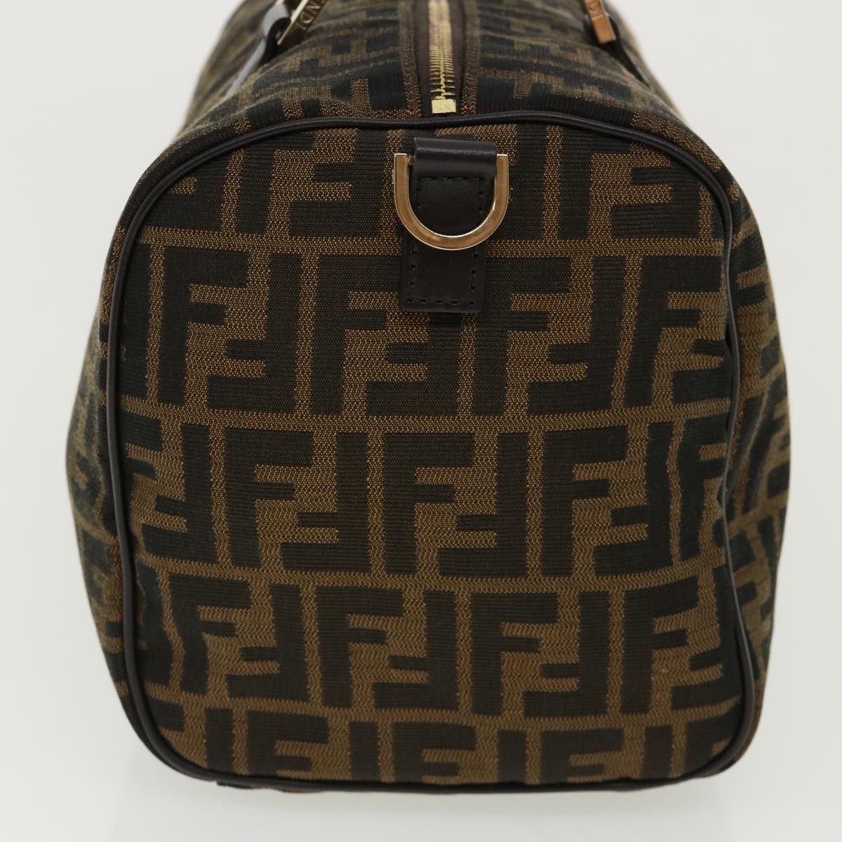 FENDI Zucca Canvas Hand Bag 2way Brown Black 33206