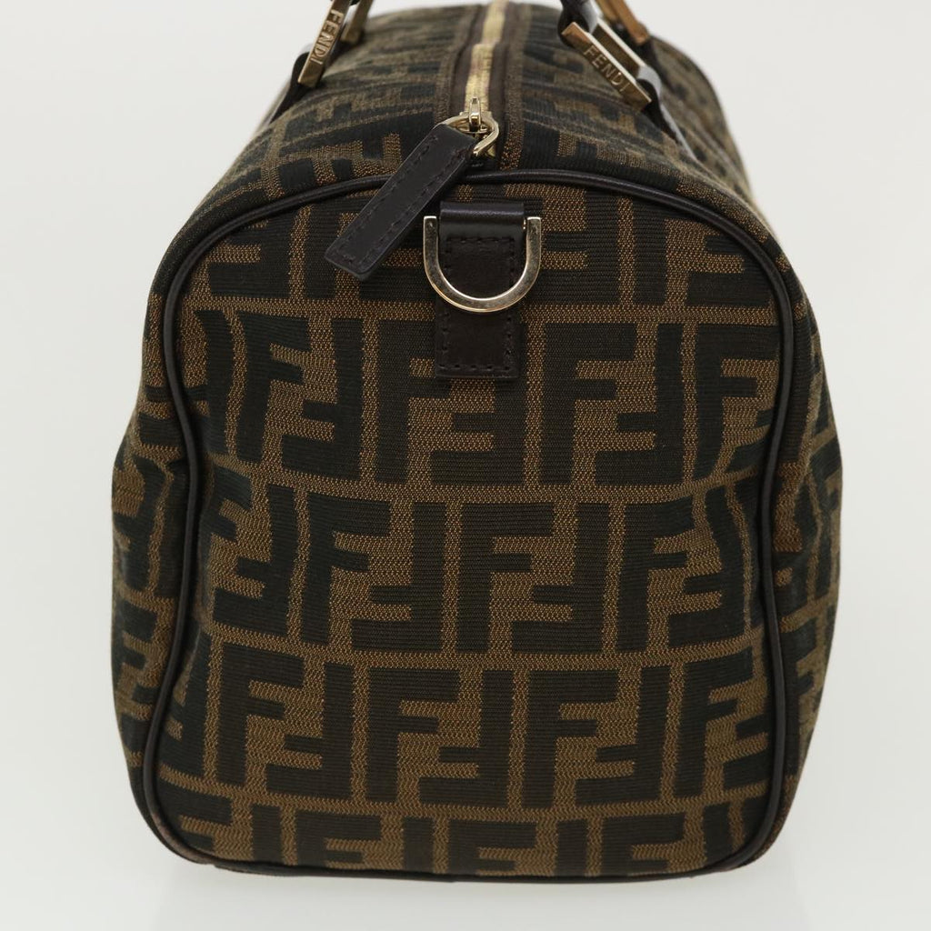 FENDI Zucca Canvas Hand Bag 2way Brown Black 33206