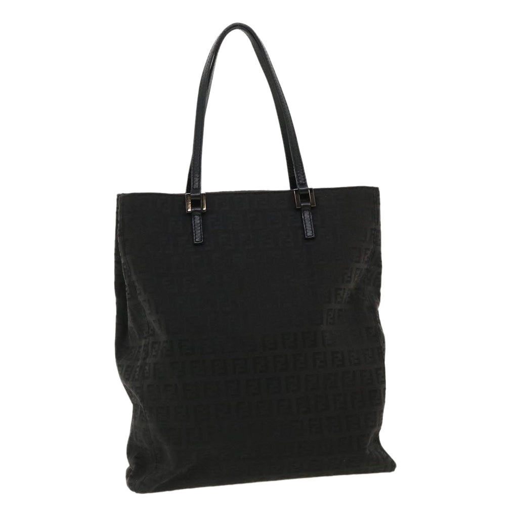 FENDI Zucchino Canvas Hand Bag Black 33232