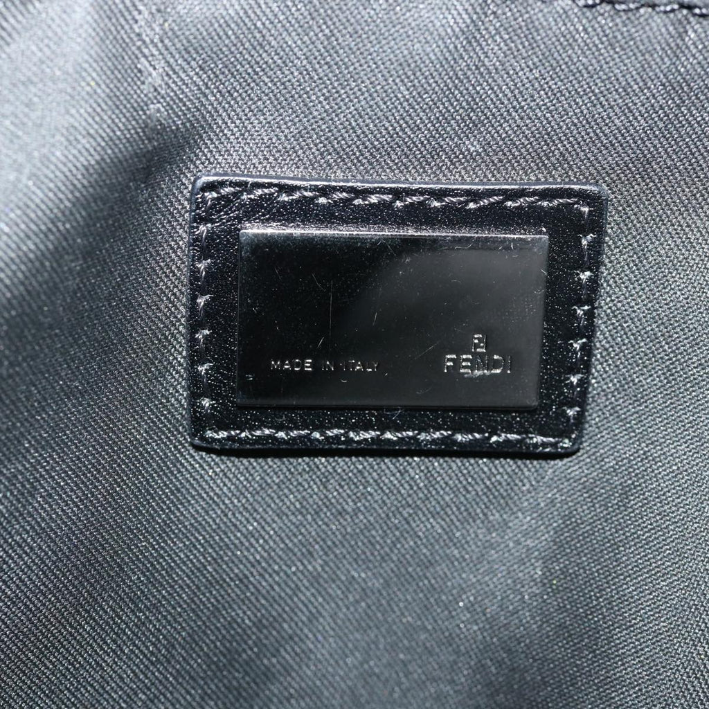 FENDI Zucchino Canvas Hand Bag Black 33232