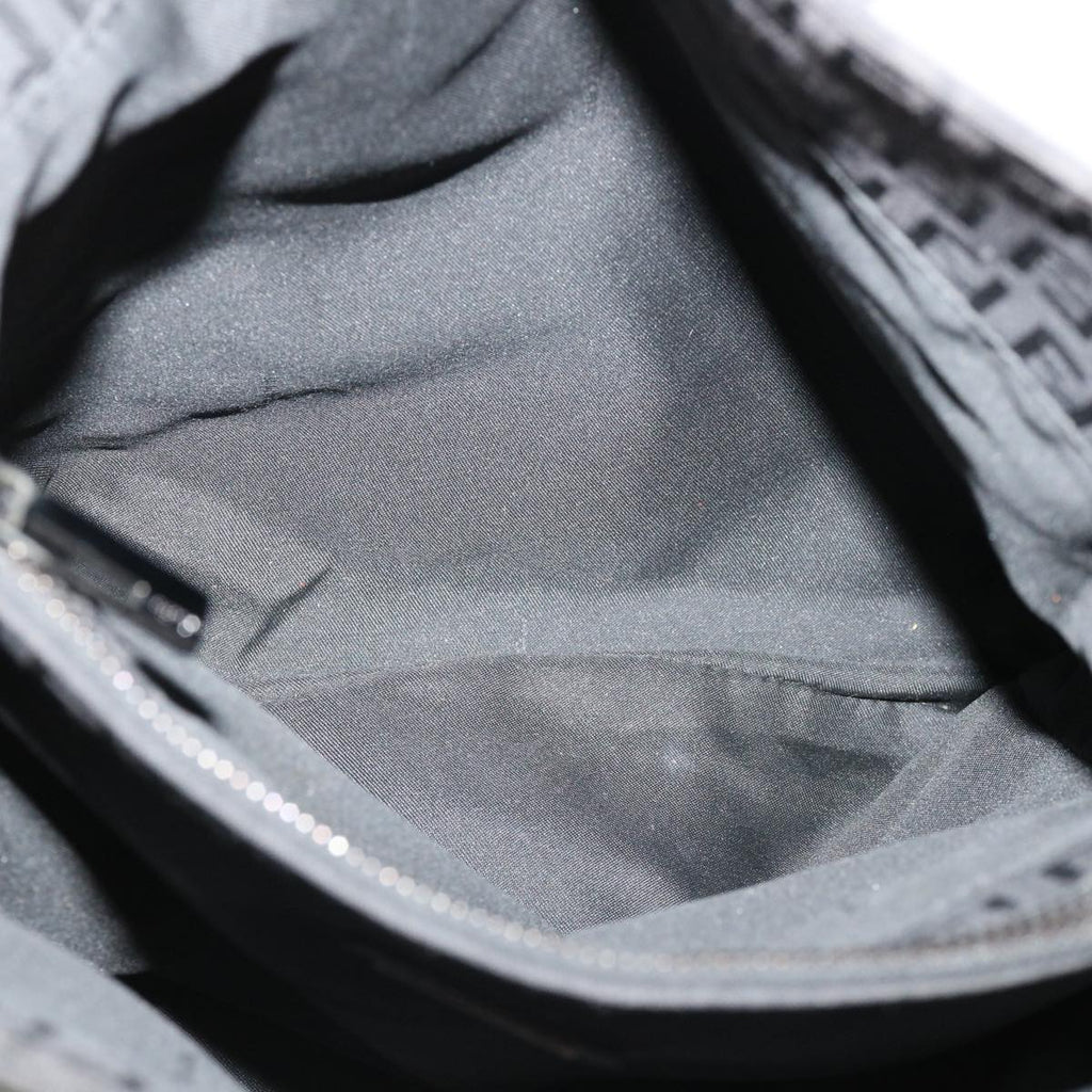 FENDI Zucchino Canvas Hand Bag Black 33232