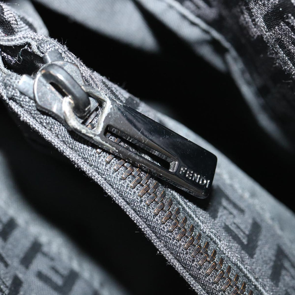FENDI Zucchino Canvas Hand Bag Black 33232