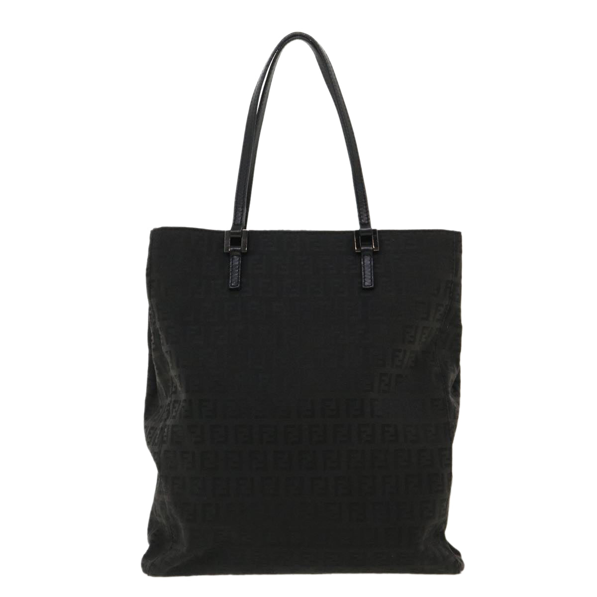 FENDI Zucchino Canvas Hand Bag Black 33232